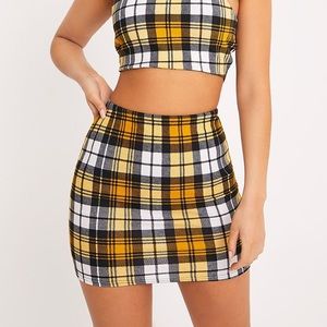Plaid mini skirt